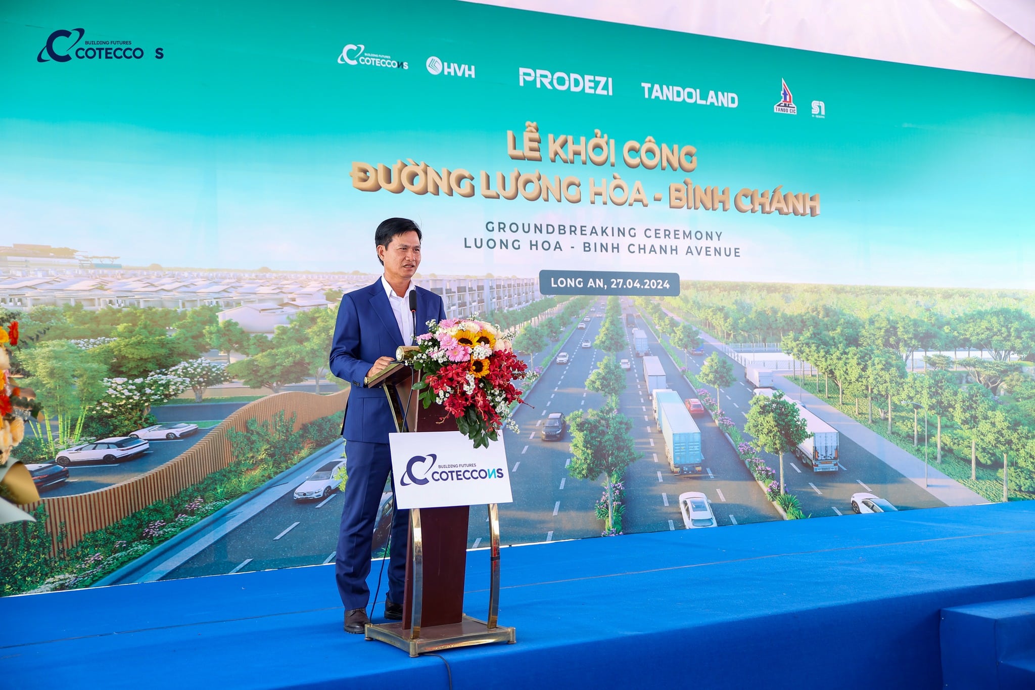 lễ khởi công đường lương hòa binhg chánh