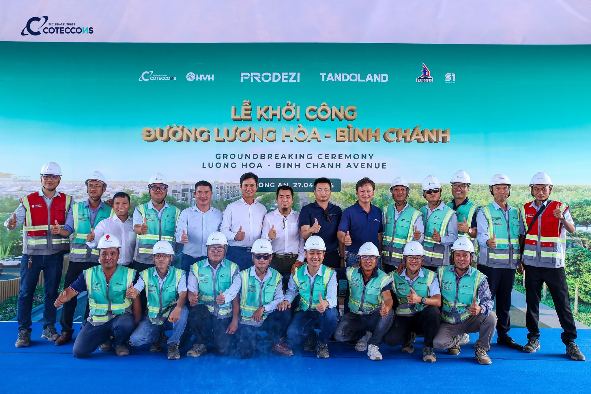 lễ khởi công đường lương hòa binhg chánh