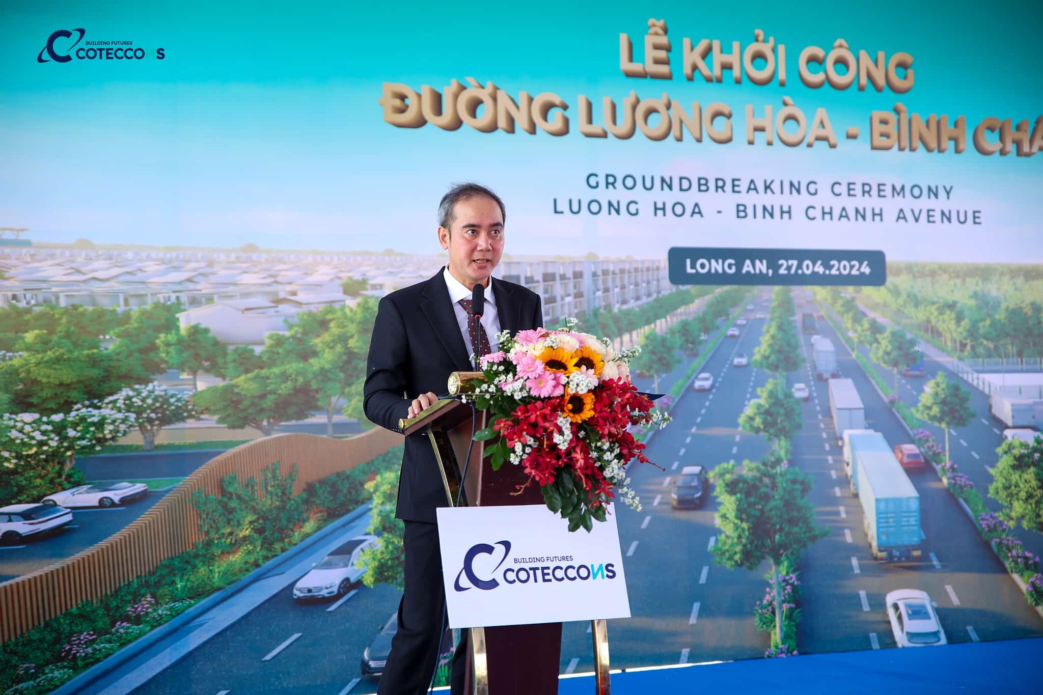 lễ khởi công đường lương hòa binhg chánh